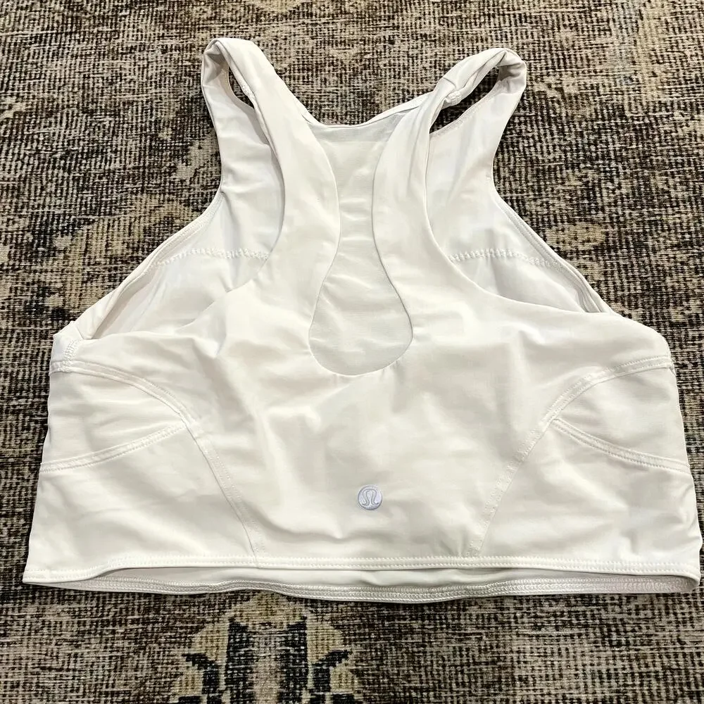 Lululemon Mesh-Back Train Bra *Medium Support, A/B Cup White Women's Size 8